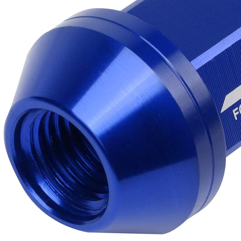 J2 Engineering 20 Pcs 7075 Aluminum Closed End M12 x 1.5 Lug Nuts Set w/Socket Adapter, Blue, Fit Conical Seat, LN-T7-006-15-BL - Image 4
